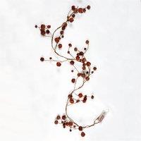 Shatchi 150cm Pre-Lit Hanging Garland Decorations Golden/Silver Bells with 20 Warm White LEDs Christmas Home Wall Door Jingle Xmas in Red