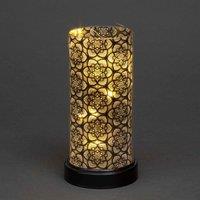 Shatchi 23cm Christmas Decorated Vase Table Santa Flowers Design Black