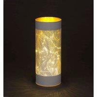 Shatchi 20cm Christmas Decorated Vase Table Feather Design Silver
