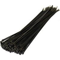 Shatchi 500 Pcs Black Nylon Cable Ties - 100mm, 200mm, 300mm Sizes | Size: 2.9m