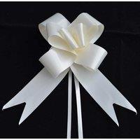 Shatchi 20pcs Ivory 50mm/5cm Pull Bows Gift Wrap & Hampers in Off-White