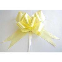 Shatchi 20pcs Light Yellow 50mm/5cm Pull Bows Gift Wrap & Hampers