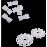 Shatchi 10pcs Round & 10pcs Square Glowsticks - Bracelets Connectors Accessories in White