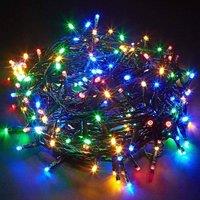 Shatchi 500 LEDs Christmas Fairy String Lights Indoor/Outdoor Green Cable Main power Memory Auto Timer