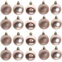 Shatchi 60mm/6Pcs Christmas Baubles Shatterproof Rose Gold, Tree Decorations in Rose Gold