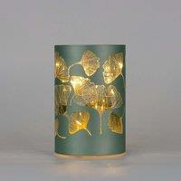 Shatchi 17cm Christmas Decorated Vase Led Silver Glass Vase / Flower