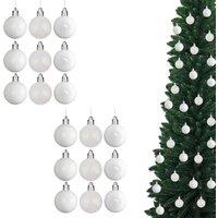 Shatchi Christmas 5cm Bauble White -Tree Hanging Decoration Festive Cheers | Size: 9 Pack