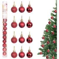 Shatchi BAUBLES DARK RED 3CM 24PCS SET PVC