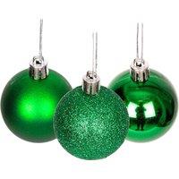 Shatchi BAUBLES DARK GREEN 5CM-18PCS SET -PVC
