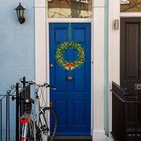 Shatchi 38Cm Metal Wreath Hanger - Stylish & Durable in Green | Size: 1 Pack