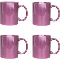 Shatchi 4-Pack 11oz 2-Tone Sublimation Mugs - Perfect for Custom Printing in Purple