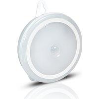 mysmartbuy Battery Powered Round Motion Sensor LED Night Light - 50 Lumen Portable Wireless Magnetic or Wall Mountable Home Lighting in White