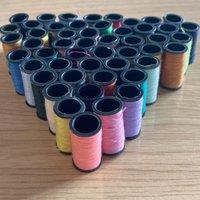 mysmartbuy 100 Spools of Coloured Thread - 100% Polyester Hand & Machine Sewing Embroidery Spool Set - Each Bobbin H2.4 x 1.3cm, 6m Long