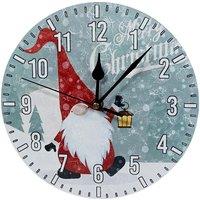 mysmartbuy Christmas Gonk Quartz Wall Clock - Battery Powered Santa Clause Christmas Design Home Festive Xmas Decoration - 23cm Diameter