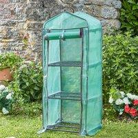 mysmartbuy Classic 3-Tier GroZone - Compact PE-Covered Growhouse with Steel Frame Shelves in Green