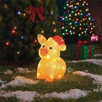 mysmartbuy LED Christmas Pig 27 cm - 30 Warm White LEDs, 5 m Cable