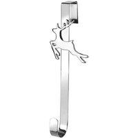 Garden Greatness Glass Leaping Reindeer Door Wreath Hanger in Silver | Size: 1 Pack