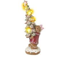 Garden Greatness Gingerbread Bow With Light Up Musical Tree in Brown | Size: 1 Pack