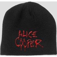 Alice Cooper Dripping Band Logo Beanie Hat in Black