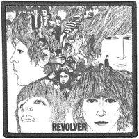 Beatles Patch Revolver Album Cover new Official Black embroidered Iron on