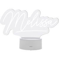 Personalised Memento Company Personalised Free Text LED Colour Changing Desk Night Light in Clear