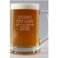 Personalised Memento Company Personalised Free Text Pint Stern Tankard in Clear