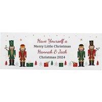 Personalised Memento Company Personalised Christmas Nutcracker Wooden Mantel Ornament in White