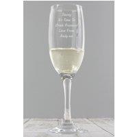 Personalised Memento Company Personalised Any Message Prosecco Flute in Clear