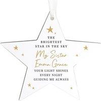 Personalised Memento Company Personalised Christmas Memorial Star Ornament in White