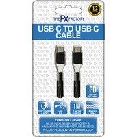 FX Braided Type-C to Type-C 'Data Cable' 1m Black