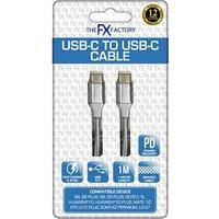 FX Braided USB-C to USB-C 'Data Cable' 1m Silver