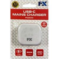 FX USB-C 'Mains Charger' PD20W Fast & Universal Compatible White