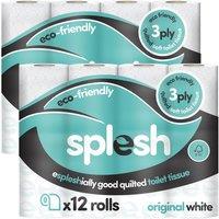 Splesh Toilet Roll' Soft & Quilted, Original White 24 Rolls