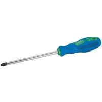 Loops PZ2 x 100mm Pozidriv Screwdriver Soft Grip Handle & Hard Pozi Pozzi Head Driver