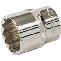 Loops PRO 27mm Socket Driver 12 Point " Ratchet Spanner Bit Steel Square Drive Tool in Metallics