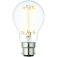 Loops B22 Bayonet Dimmable LED Filament Light Bulb 6W Warm White Clear Glass GLS Lamp