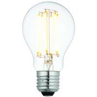 Loops E27 Edison Dimmable LED Light Bulb 6W Warm White 2700K Glass GLS Filament Lamp