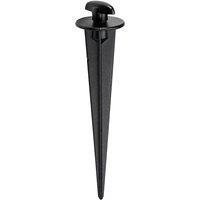 Loops Outdoor Garden Earth Ground Spike for Flood Lights - Black Polycarbonate