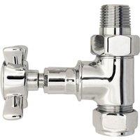 Balterley Heating Crosshead Straight Radiator Valve Pack (Pairs) - Chrome in Silver