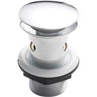 Balterley Push Button Basin Waste Slotted Basins with Overflow, Round - Chrome in Silver