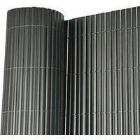 Oypla PVC Outdoor Garden Fencing Screen 1m x 5m in Dark Grey