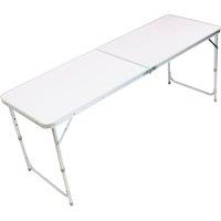 Oypla 4ft Folding Outdoor Camping Table in White