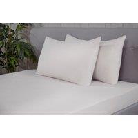 Smart Living Brushed Cotton Bed Linen Fitted Bedsheet or Pillowcase Pair Non Iron in White | Size: King
