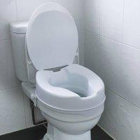 Coopers of Stortford Raised Comfort Toilet Seat, Adds 10cm Height with Universal Fit in White