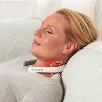 JAVA Wellness Foldable EMS Neck Massager, 6 Modes, 9 Intensity Levels in White