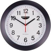 Bergstrom Radio Controlled Wall Clock with Large Easy-Read Numbers in Black