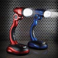Bergstrom Cordless LED Task Lamp with Adjustable Head, 12 Bright LEDs in Red