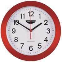 Bergstrom Radio Controlled Wall Clock with Large Easy-Read Numbers in Red