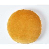 Homescapes Velvet Cushion, 40 cm Round in Mustard | Size: 40 cm x 40 cm