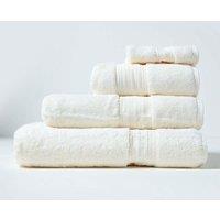 Homescapes Zero Twist Supima Cotton Towel in Cream